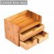 removable bamboo make up set box with drawer for wholesale