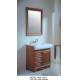 Floor mounted natural wood bathroom vanity , 70 * 80cm Mirror custom bathroom vanity cabinets