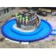 Summer Water Game Jungle Themed Inflatable Blow Up Water Park With Centre Slide