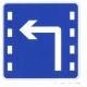 Rectangle Single Lane Driving Direction Sign Blue Color Traffic Sign Sheet Outdoor Alumium Plate