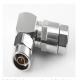 nickel plated N male clamp for 12 Super-flexible cable right-angle rf connector
