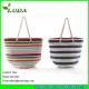 LUDA colorful paper straw handbags striped extra large beach bags