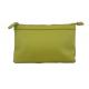 Eco-friendly Yellow Travel Accessory Bag Firm PU Material Cosmetic Bag