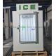 Indoor Fan Cooling Bagged Ice Merchandiser Glass Door With Heater