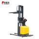 Mini Electric Pallet Stacker For Warehouse 1500KG 1.6 Meter Single Mast Type