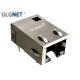 Integrated Transformer Magnetic Ethernet Connector 1 X 1 Port Latch Down 1000 Base - T