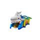 Shark Themed Inflatable Obstacle Courses Indoor Bounce House For Kids