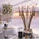 ZT-396 Wedding decoration materials crystal metal candle stand for centerpieces