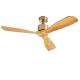 52 Solid Wood Ceiling Fan Real Wood Blade Ceiling Fan With Light