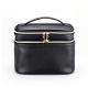 Waterproof PU Leather Cylinder Bucket Makeup Bag With Mirror