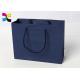 Durable Printed Paper Carrier Bags With Twisted Handles Blue Color