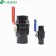 2 PCS Ball Valve with Household Usage and PVC Handle in Steel Handle Black/Dark Gray