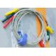 Din Style IEC Safety 3 Leads ECG Monitor Cable And Leadwires Compatible All Brand