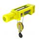 Yellow Color Mini Electric Wire Hoist 2/1 Rope Reeving Leading Crane For Lifting Goods