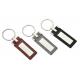 Promotional Custom Leather Keyring Debossing Personalized Logo Zinc Alloy Material