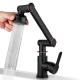 2.2GPM SS304 Universal 1080 Rotatable Faucet Black Pull Out Tap For Kitchen & Bath