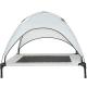 White 7in Folding Camping Dog Bed BSCI Outdoor Raised Dog Bed With Canopy