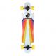 Layback Longboards Sunstripe Drop-Through White Longboard Complete Skateboard - 9.75 x 40