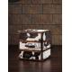 classical antique cow color leather drawers case furniture