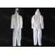 Liquid Proof Disposable Protective Coveralls 100% Non Woven For Food Industry / Lab