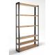 Fashion Wood Retail Display Fixtures With Metal Tube Frame And 5 Wooden Shelves