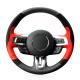 Red Suede Hand Sewing Car Steering Wheel Cover For Ford Mustang GT 2015 2016 2017