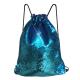 Reversible Mermaid Sequin Drawstring Bag , Draw Strap Backpack Reversible For Girls