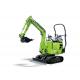 ZG012 Green Machine Mini Excavator 7.6kW 3000rpm With EPA Engine And Telescopic Chassis