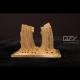 Abstract Architectural 1:1000 Scale Model CNC Brass Dubai Pagani
