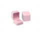 Luxury Velvet Wedding Ring Jewelry Box Packaging Pink Elegant Style High Grade