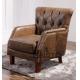 classical old style leather arm chair,#2042