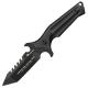 OEM Carbon Steel Machete Polished Blade Headhunting Survival Knife Black