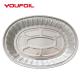 8006 Disposable Oval Aluminum Tray Catering Baking Pan With Plastic Lid