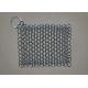 Rectangular Chainmail Cast Iron Pan Scrubber Stainless Steel Wire Scrubber