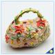 Fashion Handbag Design trinket Box Painting Flower With Crystal Trinket Box SCJ561