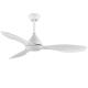 White 48In Bathroom Ceiling Fan With Light 3 ABS Blades