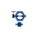 RAL5010 SS316L Disc Seat Double Eccentric Butterfly Valve DN350mm