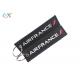 Polyester Material Embroidered Name Keychain Custom Shape With Double Side