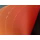 Orange Color Glossy Waterproof PVC Tarpaulin Canvas Adhesion Strength