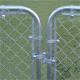 Residential Safety Galvanized Chain Link Fence Gate Single Arm With Barbed Wire