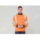 Double Stitching Safety Work Clothes High Visable Orange Jacket Bib Pants Suit