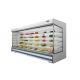 Restaurant Beverage Fruit Open Showcase Chiller With Adjustable Layers