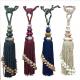 Hot sale new design 2017 cotton long cord tassel tieback hook for curtain accessory