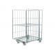 4 Sided Rolling Wire Cage Trolley Portable Nesting Mobile Storage Cage
