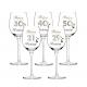 450ml Hand Blown Crystal Wine Goblets Classic With Vinyl Lettering