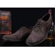Grey / Black British Style Oxford Shoes , Mens Leather And Suede Dress Shoes