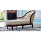 Leather And Fabric Antique Style Chaise Lounge Chair