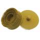 Yellow Abrasive Bristle Disc Brush Tapered 2 Inch Diameter Grade 80 Grit