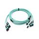 48 Fiber Patch Cord Trunk MPO MTP Cable , 4*12 Fiber MPO Optic Jumper