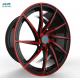 PCD 120 18 Inch Monoblock Wheels 6061 T6 Alloy Red Black Face